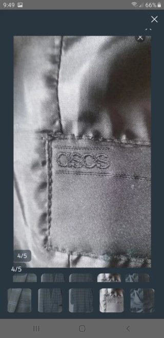 Americana ASOS cuadros azul y gris