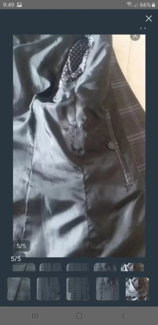 Americana ASOS cuadros azul y gris