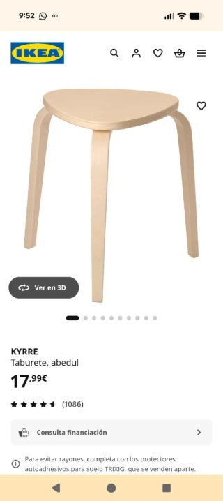 Escritorio Blanco Pequeño Ikea con taburete