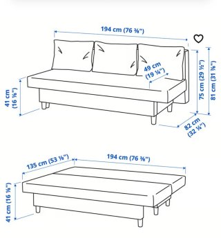 Dos sofá cama 3 plazas gris