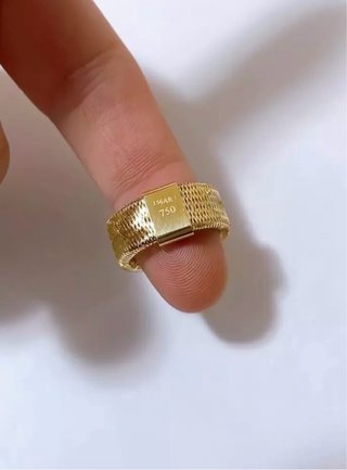 Anello a molla elastico in oro giallo 18kt 750