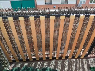 Somier 90cm bambú y madera y patas