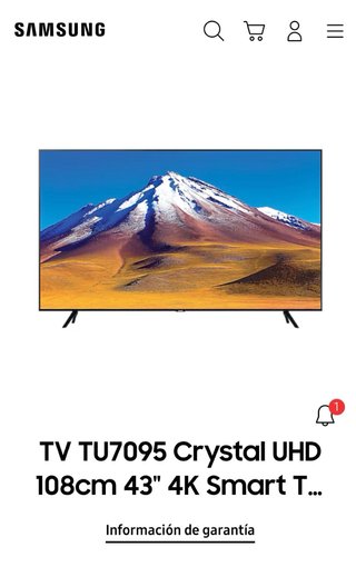 Samsung Crystal UHD 43 Smart TV