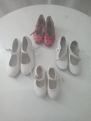 Zapatos de Flamenca Rojos y Blancos