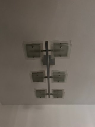 Lámpara de techo moderna cristal y metal