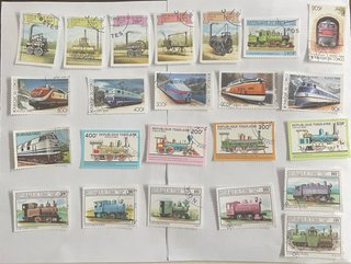 Lote 2. Sellos trenes