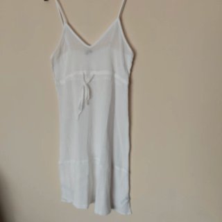 Vestido playero blanco talla L NUEVO con ETIQUETA.
