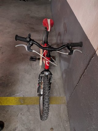 Bicicleta infantil 18 pulgadas roja