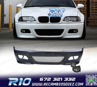 PARAGOLPES DELANTERO BMW E46 99-05 LOOK M3 + NIEBLAS