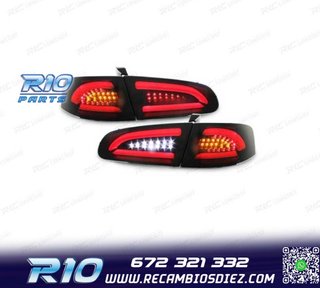 PILOTOS SEAT IBIZA 6L 02-08 CARDNA LIGHTBAR FONDO NEGRO LED