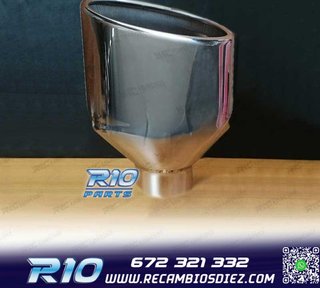 COLA ESCAPE OVALADA ACERO INOX TIPO RS4 CUPRA 2 LADO IZQ