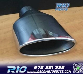 COLA ESCAPE OVALADA ACERO INOX TIPO RS4 CUPRA 2 LADO IZQ