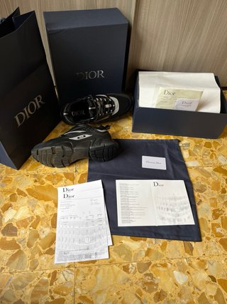 Scarpe Dior Uomo Nero Argento