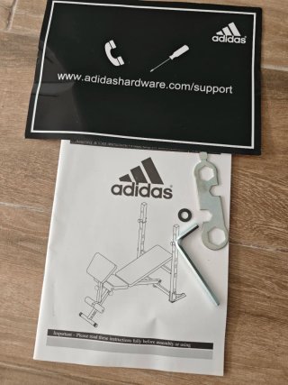 Banco de pesas adidas con discos Salter 15kg