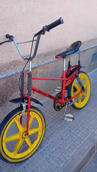 Bici Moto Cross Panther Roja y Amarilla