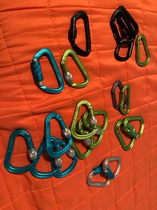 Moschettoni arrampicata misti