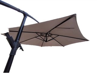 Sombrilla gris Leroy Merlin con base