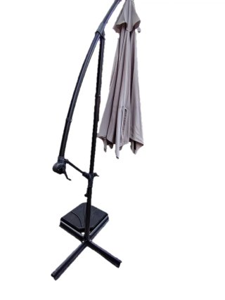 Sombrilla gris Leroy Merlin con base