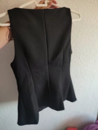 Blusa Zara Negra Talla M con Botones Joya