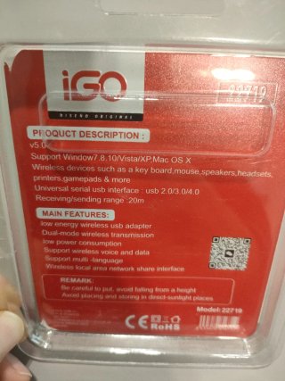 Adaptador USB Bluetooth iGO 5.0
