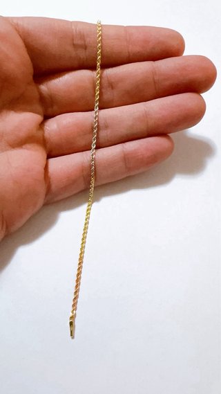 Bracciale funetta 19,5cm in oro 18kt 750 tricolore