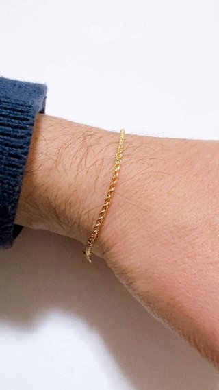 Bracciale funetta 19,5cm in oro 18kt 750 tricolore