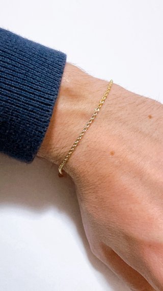Bracciale funetta 19,5cm in oro 18kt 750 tricolore