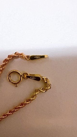 Bracciale funetta 19,5cm in oro 18kt 750 tricolore