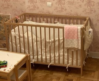 Cuna Ikea Sniglar Madera Natural y colchón