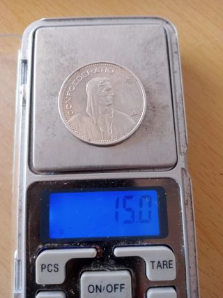 5 Francos Plata Bélgica 1967