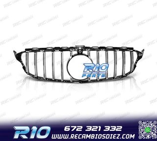 PARRILLA MERCEDES W205 14-18 LOOK AMG GT CROMO NEGRO