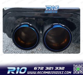 COLA ESCAPE IZQUIERDA BMW LOOK M PERFORMANCE AZUL CARBONO