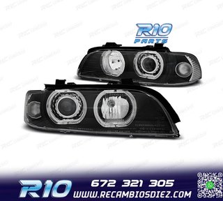 FAROS BMW E39 95-03 OJOS ANGEL LED CCFL FONDO NEGRO