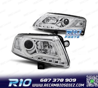 FAROS XENON AUDI A6 4F 04-08 LUZ DIURNA REAL TUBE LIGHT FOND