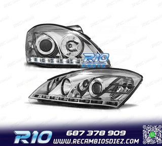 FAROS KIA CEED 07-09 LUZ DIURNA FONDO CROMO