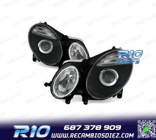 FAROS PARA MERCEDES CLASE E W211 06-09 FONDO NEGRO