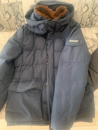 Woolrich Giubbotto Blu con Cappuccio Tg S