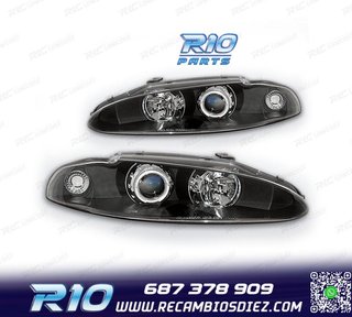 FAROS MITSUBISHI ECLIPSE 95-97 OJOS ANGEL FONDO NEGRO