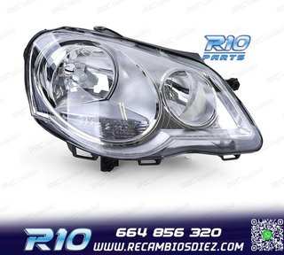 FARO DCH PARA VOLKSWAGEN VW POLO VI 05-09 CROMO
