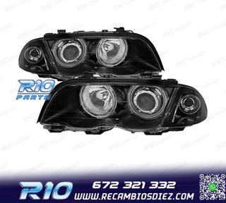 FAROS BMW E46 98-01 OJOS ANGEL NEGROS