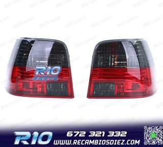 PILOTOS VOLKSWAGEN VW GOLF 4 ROJO AHUMADO