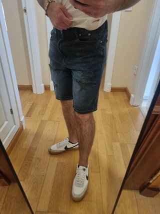 Pantalón corto vaquero oscuro Pull&Bear