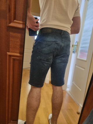 Pantalón corto vaquero oscuro Pull&Bear