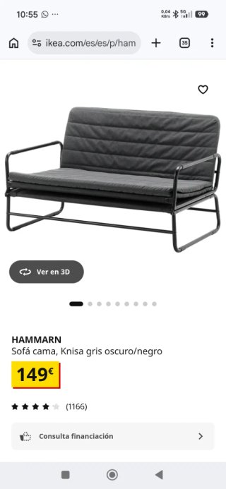 Sofá Cama Ikea Hammarn
