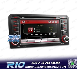 RADIO NAVEGADOR 7" AUDI A3 8P 03-12 USB GPS TACTIL HD