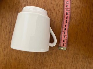 Set de 6 tazas de porcelana blancas