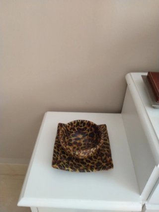 Cuenco con plato diseño animal print