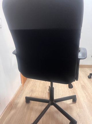 3 Sillas de Oficina Piel Negra
