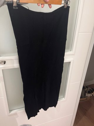 Vestido Negro Bershka Talla M Abertura
