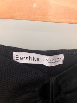 Vestido Negro Bershka Talla M Abertura